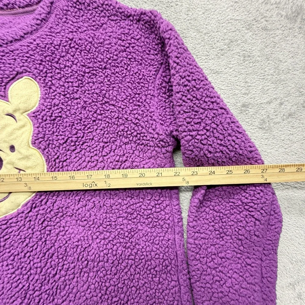 Disney‎ Pajama Top Unisex Kids L Purple Fleece Faux Fur Winnie The Pooh